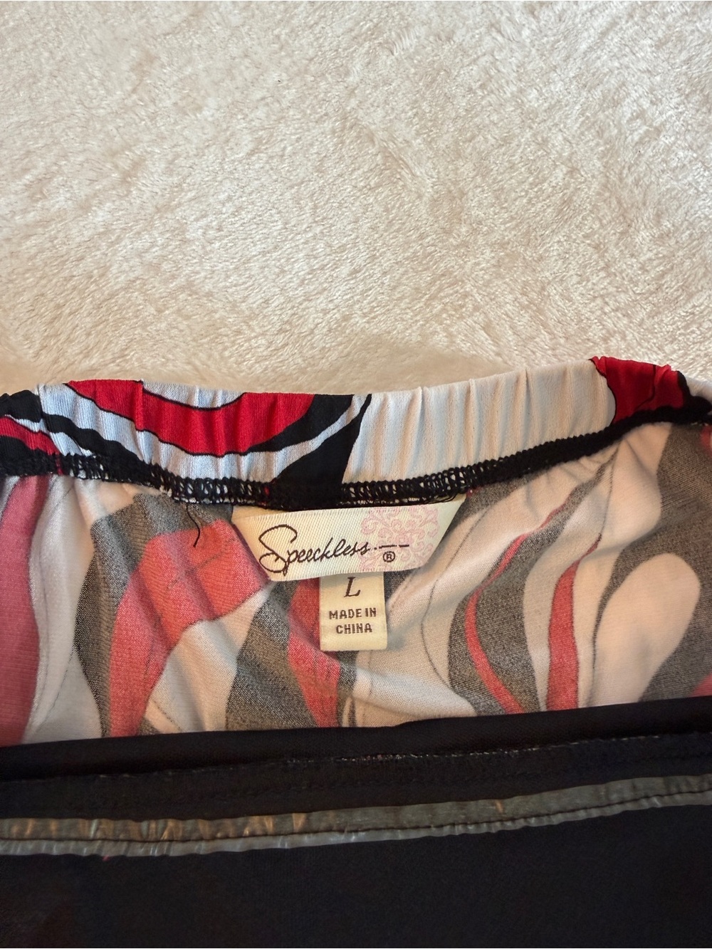 Speeckless Y2K Red Black Abstract Swirl Halter Dress L - Picture 3 of 3